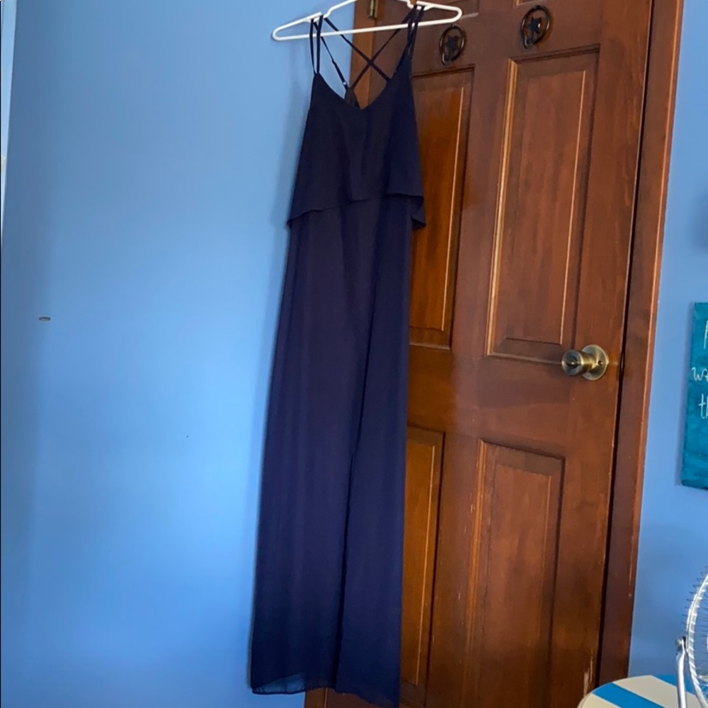 Charming Charlie navy maxi dress